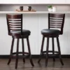 Set Of 2 Woodgrove Bar Height Stool With Slat Backrest Black - CorLiving -Homcom Crosley Shop GUEST 3cd9f34c 0523 45bb 826f d94b52c6ab7e