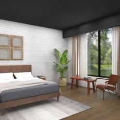 Mahogany Wood Bench Brown - Olivia & May -Homcom Crosley Shop GUEST 3e5b23c7 b25a 4b15 a928 60da95117271