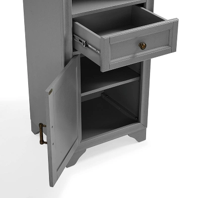 3pc Tara Entryway Set - Hall Tree And 2 Linen Cabinets Distressed Gray - Crosley 14 3pc Tara Entryway Set - Hall Tree And 2 Linen Cabinets Distressed Gray - Crosley - Image 12