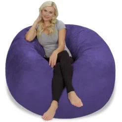 5' Large Bean Bag Chair With Memory Foam Filling And Washable Cover - Relax Sacks 36 5' Large Bean Bag Chair With Memory Foam Filling And Washable Cover - Relax Sacks -Homcom Crosley Shop GUEST 3f1c6a4a 579c 471a b280 091532ee274a