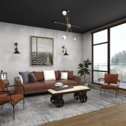 Industrial Wood Bench Brown - Olivia & May -Homcom Crosley Shop GUEST 3fe84d65 fac1 4545 a020 71be2e23f0be