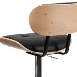 Flash Furniture Bentwood Adjustable Height Barstool With Button Tufted Vinyl Upholstery -Homcom Crosley Shop GUEST 4040578b 378c 41bc a3b7 b10bcba8143a