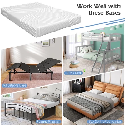 Costway 8'' Gel Infused Memory Foam Mattress Jacquard Firm Hybrid Pressure Relief QueenFull 11 Costway 8'' Gel Infused Memory Foam Mattress Jacquard Firm Hybrid Pressure Relief QueenFull - Image 9