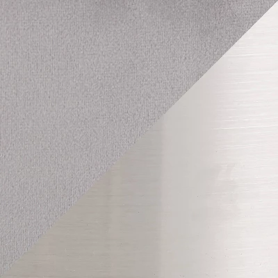 Marla Glam Vanity Stool Steel/Velvet Chrome/Silver - LumiSource 8 Marla Glam Vanity Stool Steel/Velvet Chrome/Silver - LumiSource - Image 6