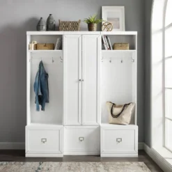 3pc Harper Entryway Pantry Closet & 2 Hall Trees Set White - Crosley 16 3pc Harper Entryway Pantry Closet & 2 Hall Trees Set White - Crosley -Homcom Crosley Shop GUEST 40717af7 7740 4409 8fa8 3ab5980384ca