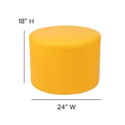Flash Furniture Large Soft Seating Flexible Circle For Classrooms And Common Spaces - Yellow (18" Height X 24" Diameter) -Homcom Crosley Shop GUEST 408c32e5 2939 47ce 9e22 9c1ef59099d6