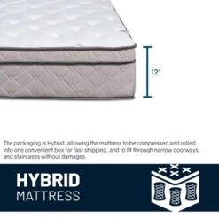 Continental Sleep, 12-Inch Ultra Plush Euro Top Single Sided Hybrid Mattress, Compatible With Adjustable Bed -Homcom Crosley Shop GUEST 40c5f295 1fad 4088 a994 9a7a7c989c55