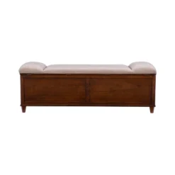 Mason Upholstered Storage Entryway Bench Chestnut - Powell Company -Homcom Crosley Shop GUEST 42788658 9fcb 47bb a558 595f0ad7eb36