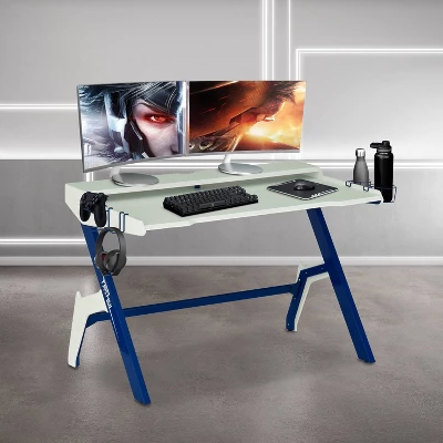 Ergonomic Computer Gaming Desk Blue - Techni Sport 6 Ergonomic Computer Gaming Desk Blue - Techni Sport - Image 4