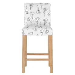 Hendrix Patterned Barstool Contoured Tulips - Skyline Furniture