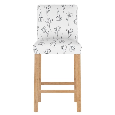 Hendrix Patterned Barstool Contoured Tulips - Skyline Furniture 3 Hendrix Patterned Barstool Contoured Tulips - Skyline Furniture