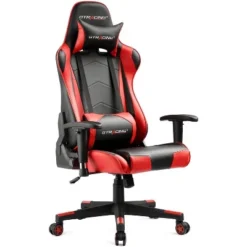 Gaming Office Chair PU Leather With Adjustable Headrest And Lumbar Pillow - GTRACING -Homcom Crosley Shop GUEST 4360b1b6 3997 4112 af80 c0b0c7f58f68