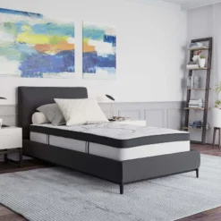 Flash Furniture Capri Comfortable Sleep 10 Inch CertiPUR-US Certified Hybrid Pocket Spring Mattress, Mattress In A Box -Homcom Crosley Shop GUEST 43dd97bc 147c 4da3 8da2 0a5d78b7b349