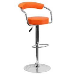 Flash Furniture Contemporary Vinyl Adjustable Height Barstool With Arms And Chrome Base -Homcom Crosley Shop GUEST 44674416 3b92 410d 8556 b7622da4f7c8