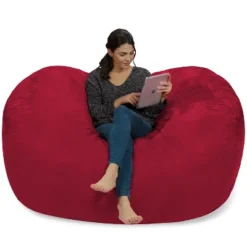 6' Large Bean Bag Lounger With Memory Foam Filling And Washable Cover - Relax Sacks -Homcom Crosley Shop GUEST 4471d916 9e7a 4f30 b999 c656920ed7ce