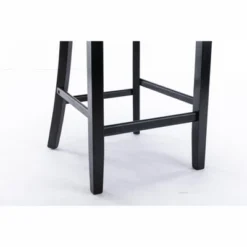 Set Of 2 Velvet Upholstered Barstools With Button Tufted Decoration, Chrome Nailhead Trim And Wooden Legs-ModernLuxe -Homcom Crosley Shop GUEST 44ee0911 44d4 467e 9190 614b9f0432e1