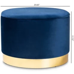 Marisa Velvet Upholstered Storage Ottoman - Baxton Studio -Homcom Crosley Shop GUEST 451b9ec5 1d80 42be b79a 98a669cd74c8