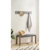 40" Davenport Coat Hook And Faux Concrete Bench Set Light Amber - Alaterre Furniture