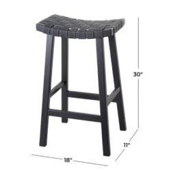 Rustic Birch Barstool Black - Olivia & May -Homcom Crosley Shop GUEST 45442fd2 7921 4ce0 92de 2d04060c8c9f