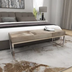 Contemporary Decorative Stainless Steel Cowhide Bench Silver - Olivia & May 22 Contemporary Decorative Stainless Steel Cowhide Bench Silver - Olivia & May -Homcom Crosley Shop GUEST 45dd2c07 3dcd 4f74 86b2 cd55803d30b0