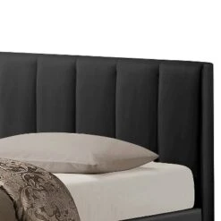 Queen Templemore Black Leather Contemporary Bed - Baxton Studio -Homcom Crosley Shop GUEST 4690bde5 1f0b 4739 80cc c53a90332e5e