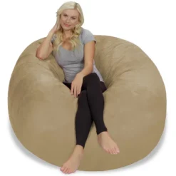 5' Large Bean Bag Chair With Memory Foam Filling And Washable Cover - Relax Sacks 25 5' Large Bean Bag Chair With Memory Foam Filling And Washable Cover - Relax Sacks -Homcom Crosley Shop GUEST 46baa87d acaf 4bec ba0d b52ccea221e1