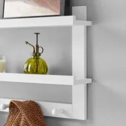 29" X 16" 2 Tier Coat Rack And Wall Shelf White - Danya B. 9 29" X 16" 2 Tier Coat Rack And Wall Shelf White - Danya B. -Homcom Crosley Shop GUEST 48a69b55 bcbd 4510 baf3 d5e4e94c2824