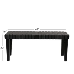 Rustic Birch Bench Black - Olivia & May -Homcom Crosley Shop GUEST 4918e155 e58b 4150 8bdc 7f31b60dd93c
