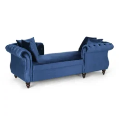 Houck Modern Glam Tufted Velvet Tete-A-Tete Chaise Lounge With Accent Pillows - Christopher Knight Home -Homcom Crosley Shop GUEST 4a550d9f 81a1 4978 b0b6 96730044eb17