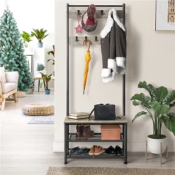 Yaheetech 73"H Metal Hall Tree With Shoe Storage Bench Coat Rack -Homcom Crosley Shop GUEST 4b1a1797 2304 4914 a9ce 5032a2176f13