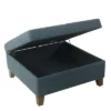 32" Luxury Square Storage Ottoman Textured Navy - HomePop -Homcom Crosley Shop GUEST 4b8d6375 f88e 4e24 b05d 945b27ffb00c