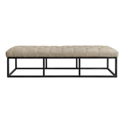 Danes Tufted Bench With Iron Legs - Finch -Homcom Crosley Shop GUEST 4bd9f10c bfbe 4e15 92e3 911872e33f69