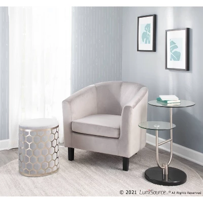 Honeycomb Glam Ottoman - LumiSource 6 Honeycomb Glam Ottoman - LumiSource - Image 4