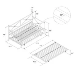 Twin Laura Twin Daybed Gold - Room & Joy -Homcom Crosley Shop GUEST 4c8201c1 6dca 4351 8493 3a41aef3034f