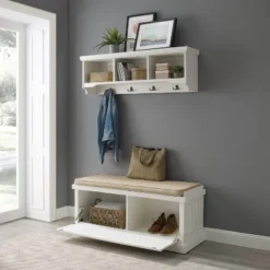 2pc Seasie Entryway Set White - Crosley -Homcom Crosley Shop GUEST 4ca3eddc 5d8b 4259 8164 ab4d32bfdf30