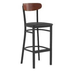 Emma And Oliver Industrial Barstool With Rolled Steel Frame And Solid Wood Seat - 500 Lbs. Static Weight Capacity 35 Emma And Oliver Industrial Barstool With Rolled Steel Frame And Solid Wood Seat - 500 Lbs. Static Weight Capacity -Homcom Crosley Shop GUEST 4cb200cf 50f2 4876 a263 5a7b6b157b7c