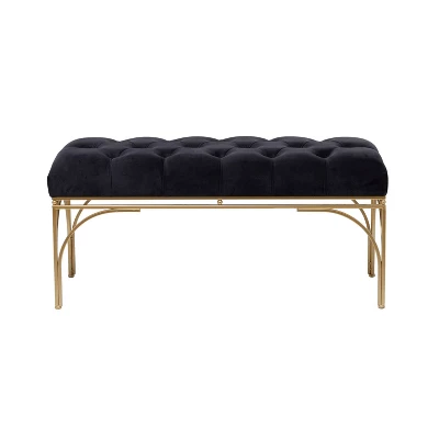 Rectangular Glam Velvet Bench - Olivia & May 4 Rectangular Glam Velvet Bench - Olivia & May - Image 2
