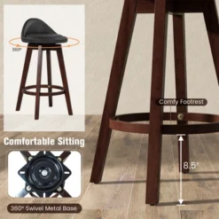 Costway Set Of 2 Upholstered Swivel Barstools 29'' Wooden Dining Chairs With Low Back Black 13 Costway Set Of 2 Upholstered Swivel Barstools 29'' Wooden Dining Chairs With Low Back Black -Homcom Crosley Shop GUEST 4dcb41ce 9e3a 4572 a0c4 38356acef0d0