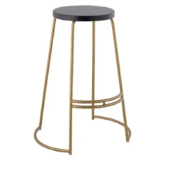 JONATHAN Y Hula Modern Designer Iron Curved Backless Bar Stool