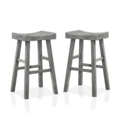 Set Of 2 29" Lille Seat Saddle Counter Height Barstools - HOMES: Inside + Out -Homcom Crosley Shop GUEST 4ee82c4d d7de 423f a876 63ba55f2b44f
