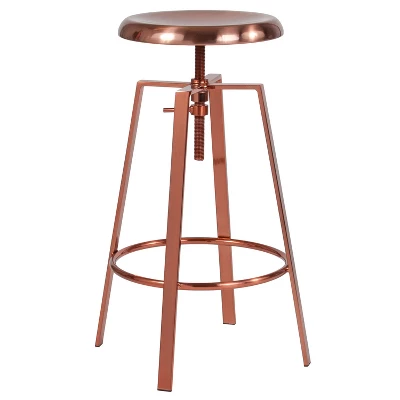 Merrick Lane Industrial Style Bar Stool With Height Adjustable Swivel Seat 14 Merrick Lane Industrial Style Bar Stool With Height Adjustable Swivel Seat - Image 12