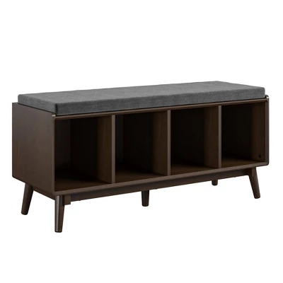 Brittany Mid Century Modern Entryway Bench Walnut - Novogratz 4 Brittany Mid Century Modern Entryway Bench Walnut - Novogratz - Image 2