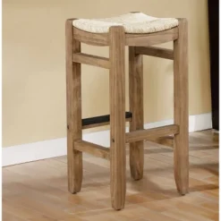 30" Davenport Wood Barstool Light Amber - Alaterre Furniture