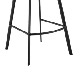 30" Brigden Swivel Counter Height Barstool With Faux Leather Black Metal - Armen Living -Homcom Crosley Shop GUEST 4f5dc058 c9f6 4421 80e6 1dfca072eed3