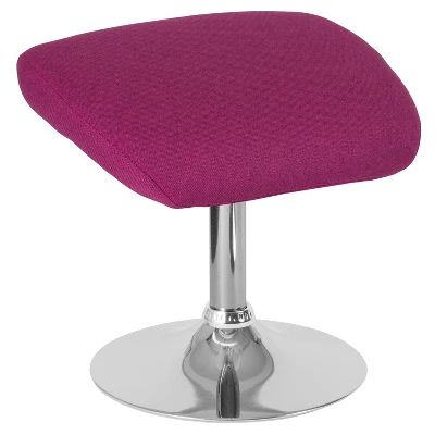 Merrick Lane Fabric Ottoman Footrest With Round Metal Base 8 Merrick Lane Fabric Ottoman Footrest With Round Metal Base - Image 6