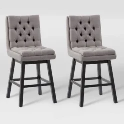 Set Of 2 Boston Tufted Fabric Barstools - CorLiving -Homcom Crosley Shop GUEST 4feb8ab6 ee13 497e aa65 bfb83e0850bf