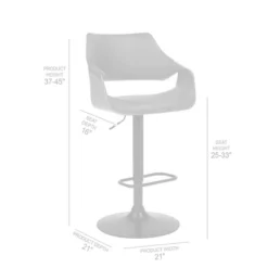 Aspen Adjustable Faux Leather Metal Swivel Barstool Gray/Black - Armen Living -Homcom Crosley Shop GUEST 50d5a644 37af 4da5 99dc 799b9ce1c018