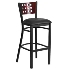 Flash Furniture Black Decorative Cutout Back Metal Restaurant Barstool -Homcom Crosley Shop GUEST 50e9766e 3f0c 418c 8553 23e35ebc2bc8