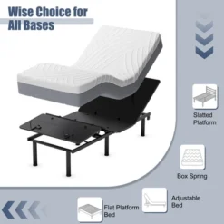 Costway Twin XL Adjustable Bed Mattress 3D CNC Cutting & Jacquard Fabric Cover -Homcom Crosley Shop GUEST 50ea2353 2f49 425b b501 92d1965e1117