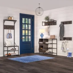 Afton Metal Frame Hall Tree Woodgrain - RiverRidge Home -Homcom Crosley Shop GUEST 50efa04e f1f1 4b5b 8b58 932d46f61bf3